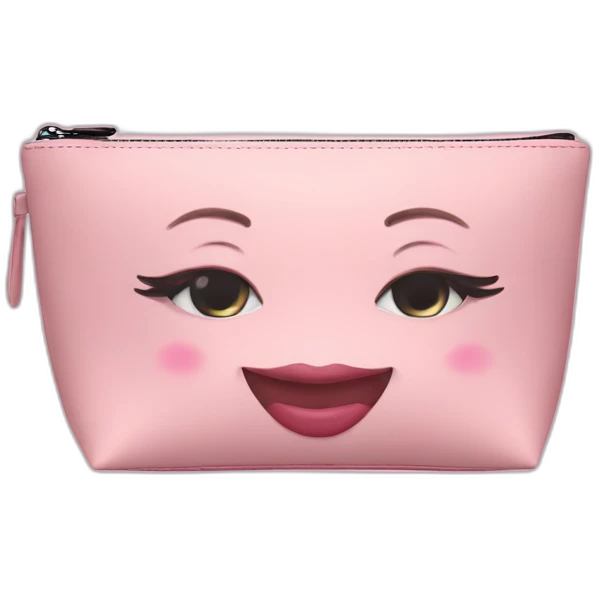 makeup bag gently pink colour emoji