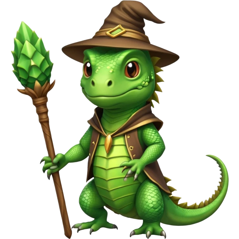 Iguana Wizard. emoji