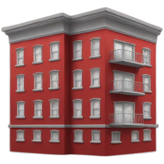 red apartment emoji
