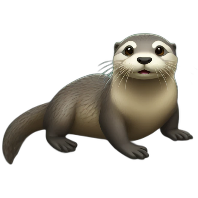 Loutre sur totrtue emoji