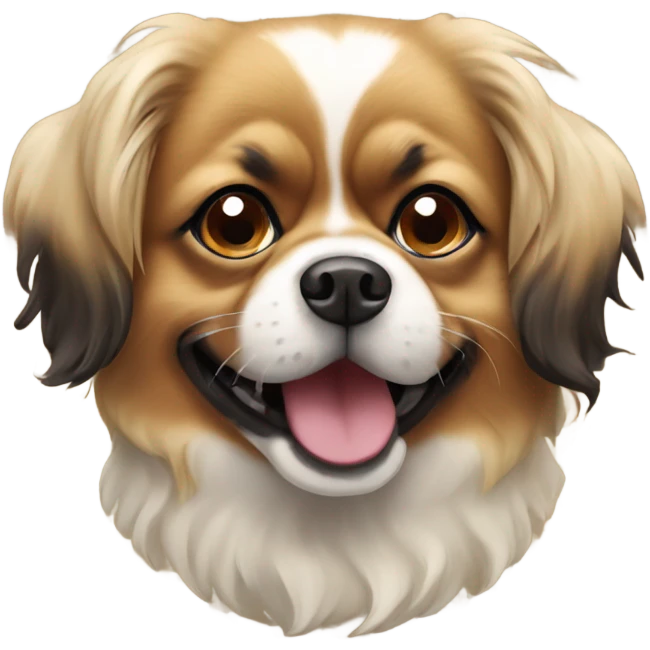 Happy tibetan spaniel emoji