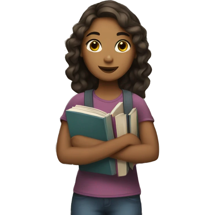 Girl with books  emoji