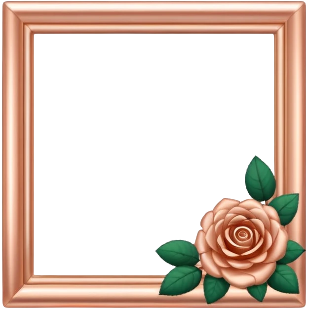  square rose gold frame emoji