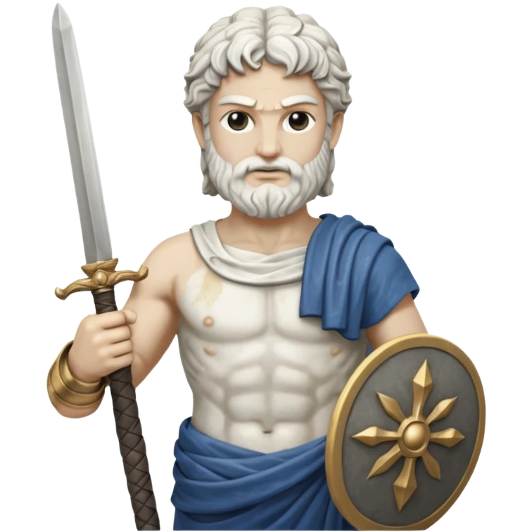 a greek statue holding a sword emoji