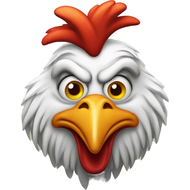 Clown rooster emoji