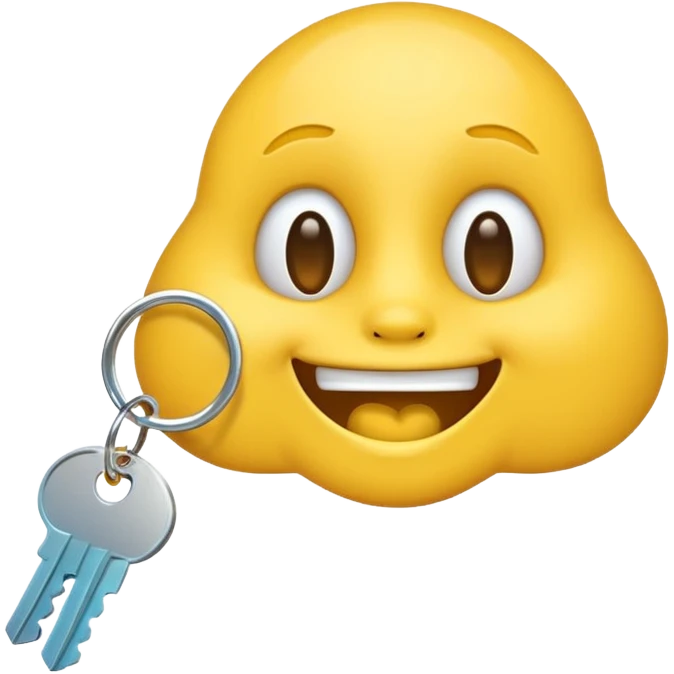 Yellow emoji sniffing keys emoji