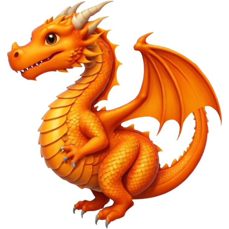 A dragon orange forming a heart emoji
