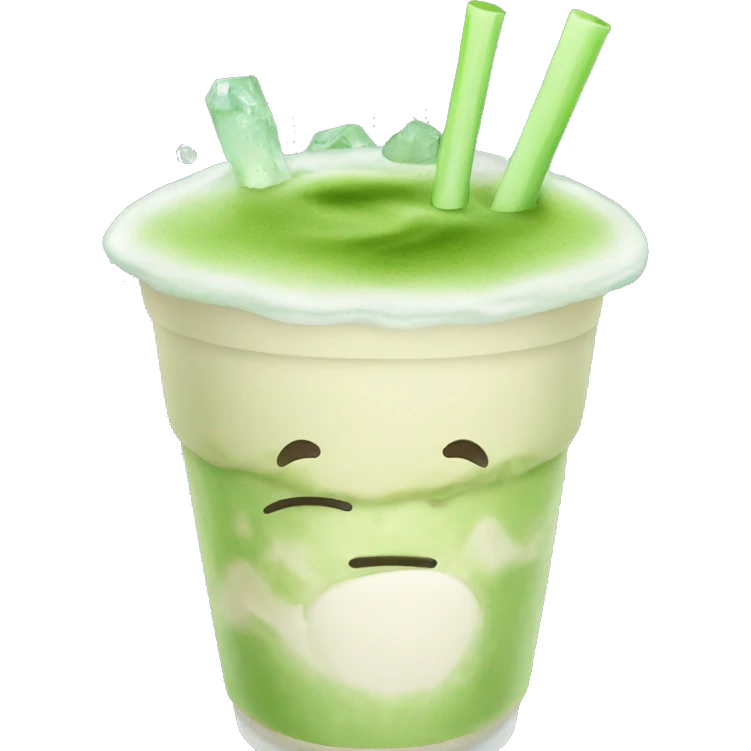 Ice matcha latte emoji