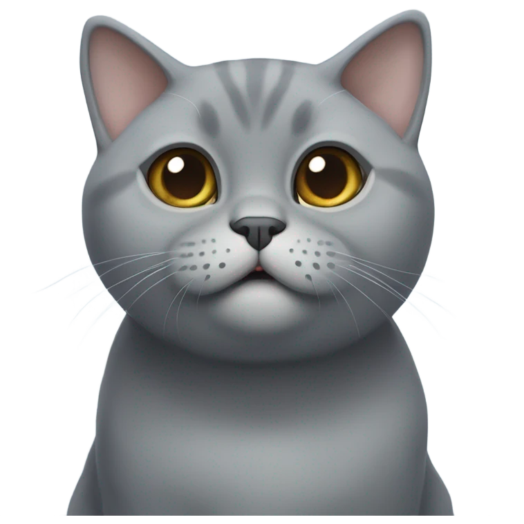 derpy british shorthair cat emoji