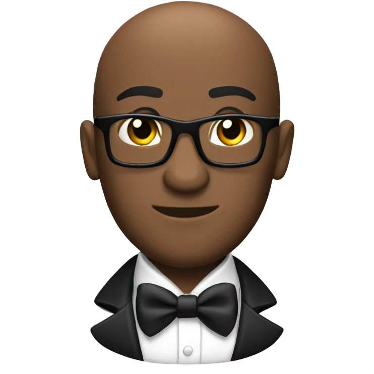 Bald black secret agent James Bond  emoji
