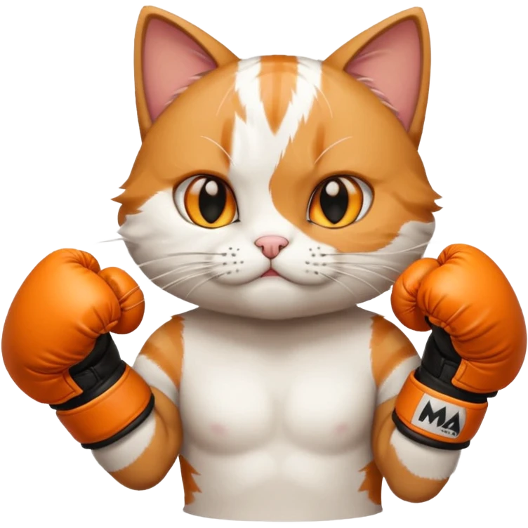 cat doing MMA fighting
 emoji