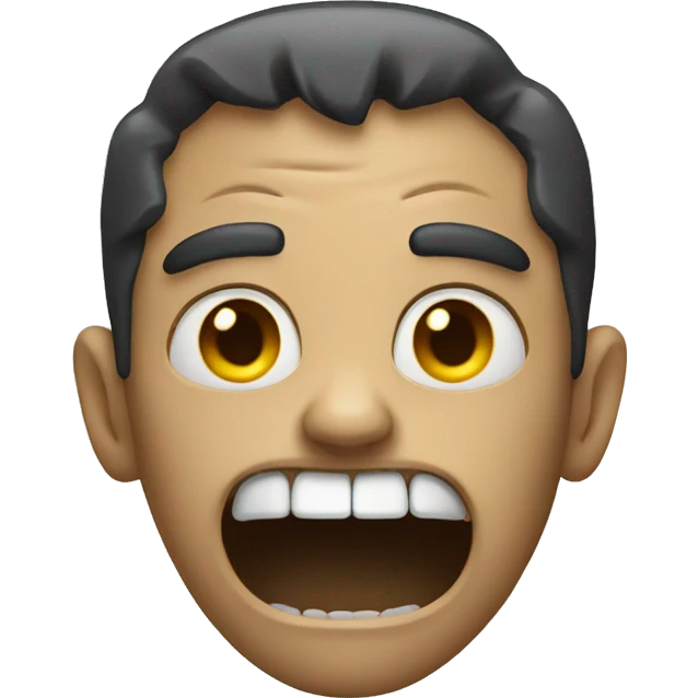 Scary face emoji