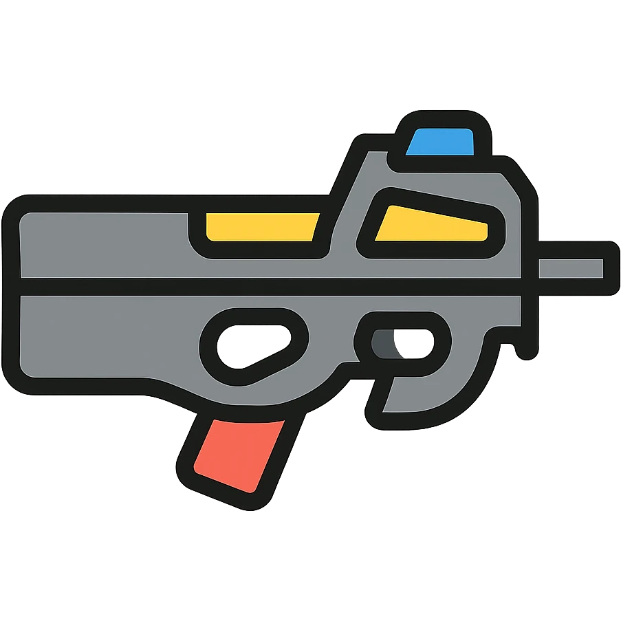 grey P90 weapon emoji