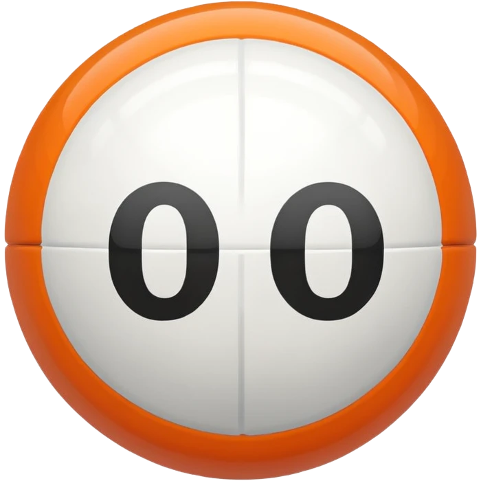 Make a pool ball with the number 0 emoji