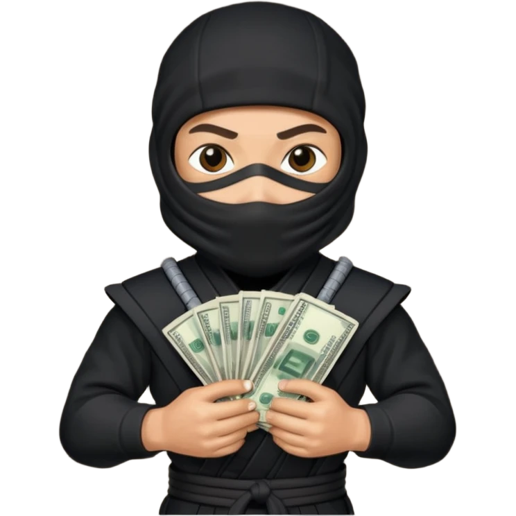 Ninja holding money emoji