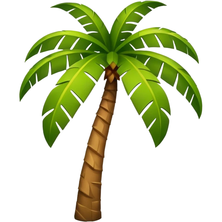 Palm Tree: flat body toony leafs emoji