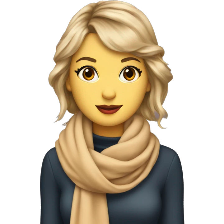 Taylor swift wearing a scarf emoji