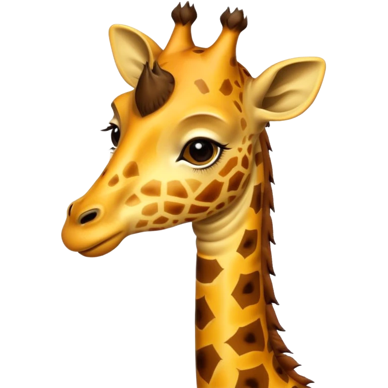 High resolution giraffe lean its neck emoji