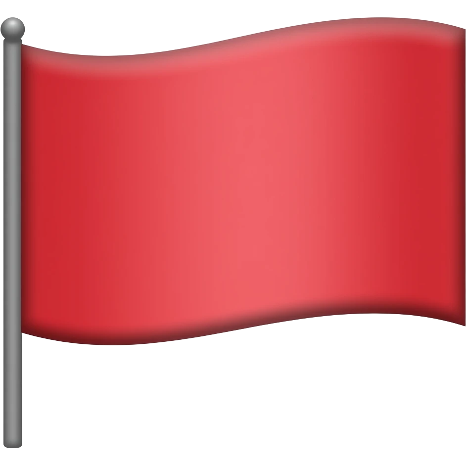 Red flag alert emoji