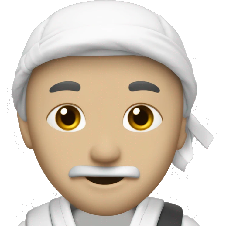 Whie belt jujitsu  emoji