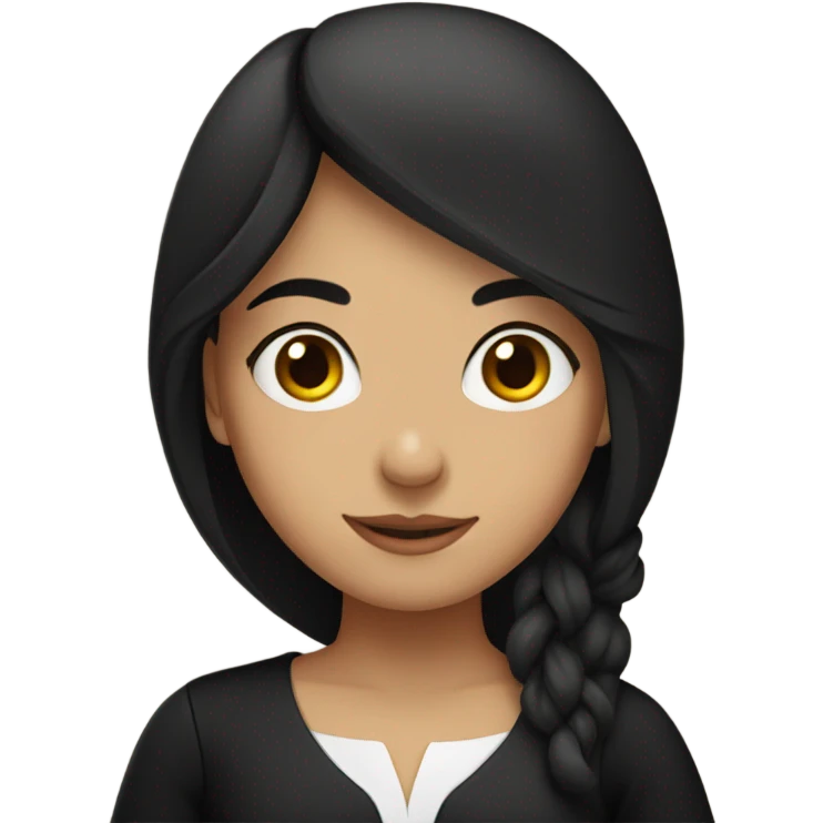 Armenian girl in black dress emoji