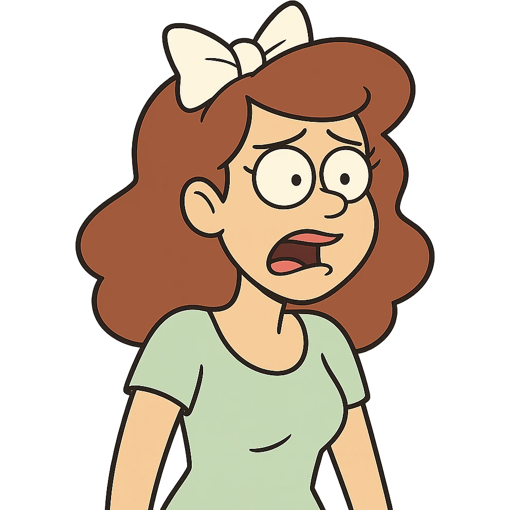 white bow flat toon style emoji