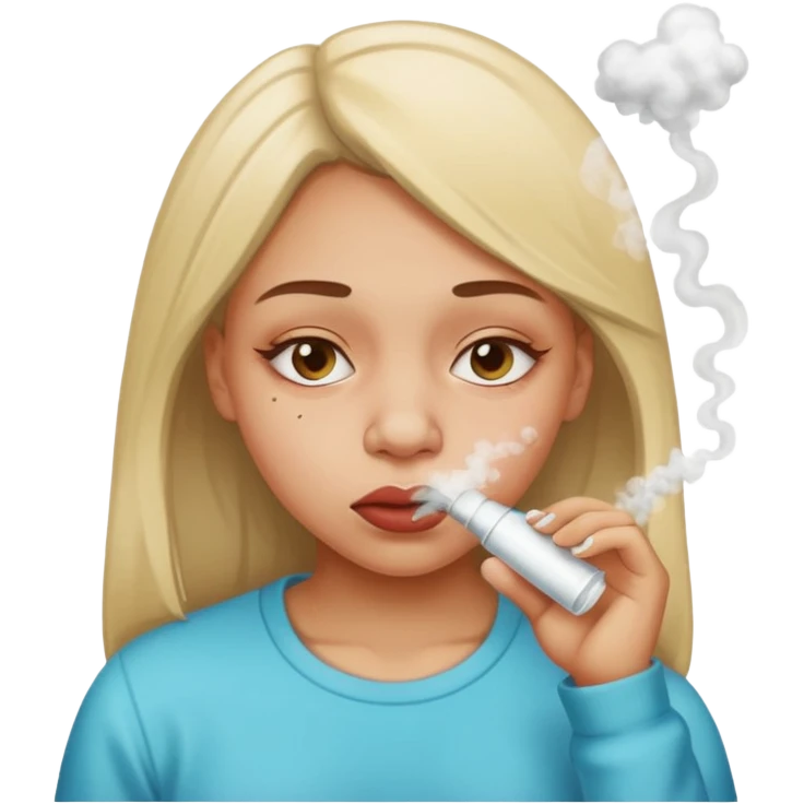 a girl snorting cocaine emoji