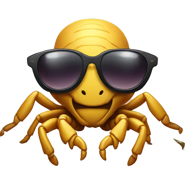 Scorpion with sunglasses emoji