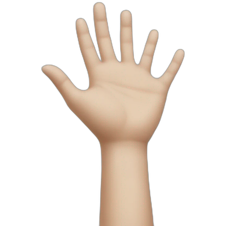 W whit hand emoji