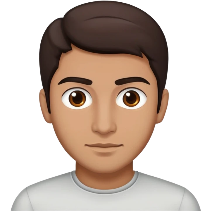 young turkish man with dark brown hair emoji