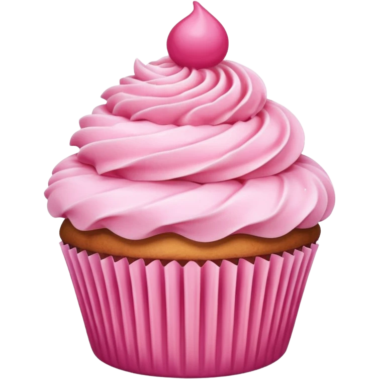 Cupcake with pink icing emoji