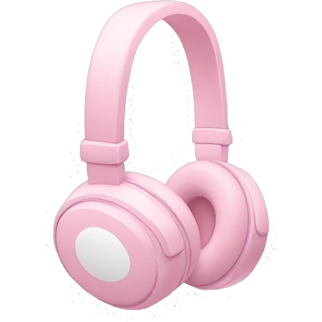 light pink headphones emoji
