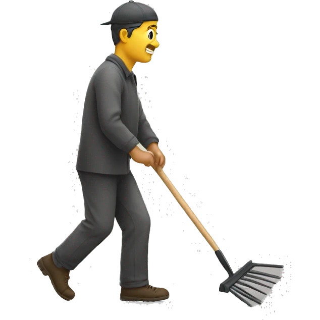 walking man with rake emoji
