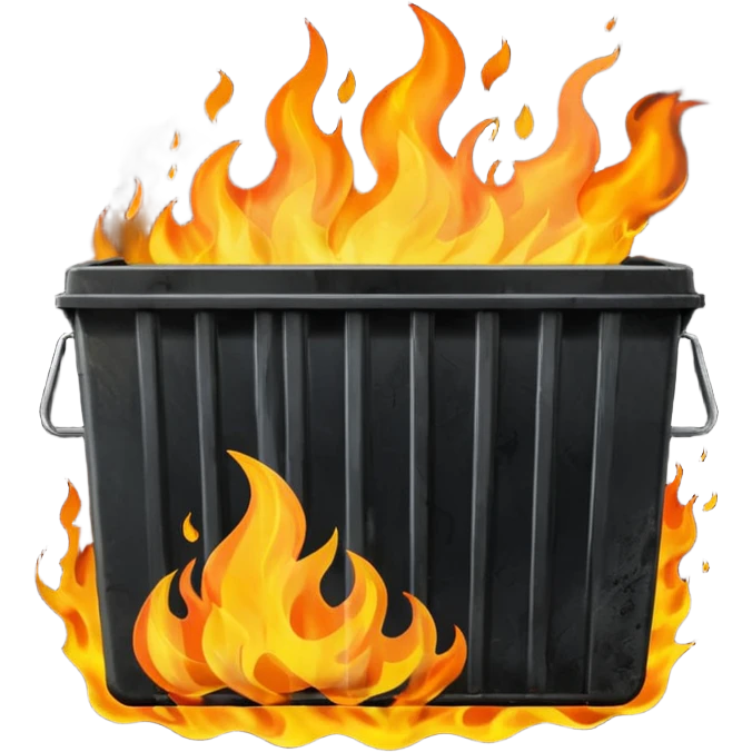 Dumpster fire emoji