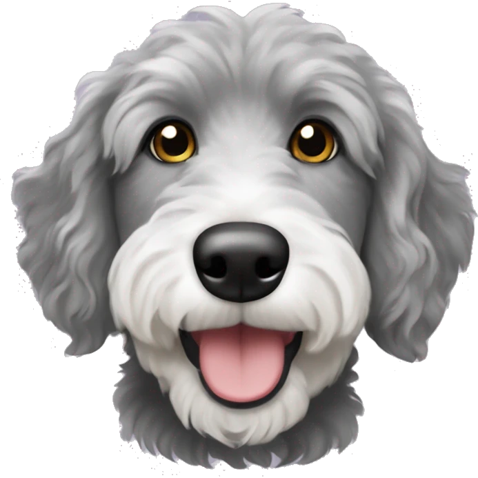 Grey AussieDoodle emoji