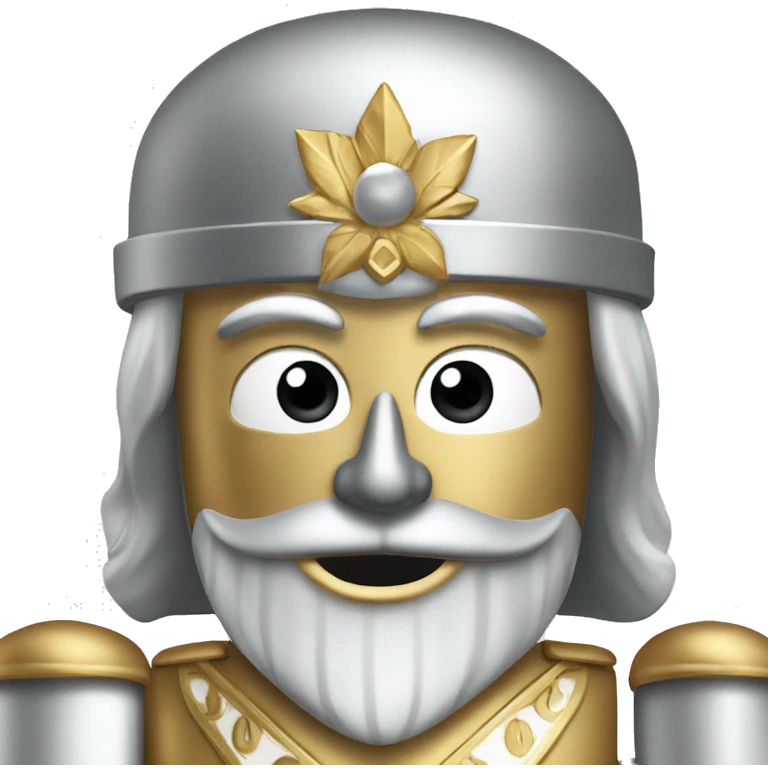 silver and gold nutcracker emoji
