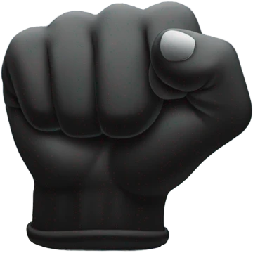 A black fist emoji on a cloud. emoji