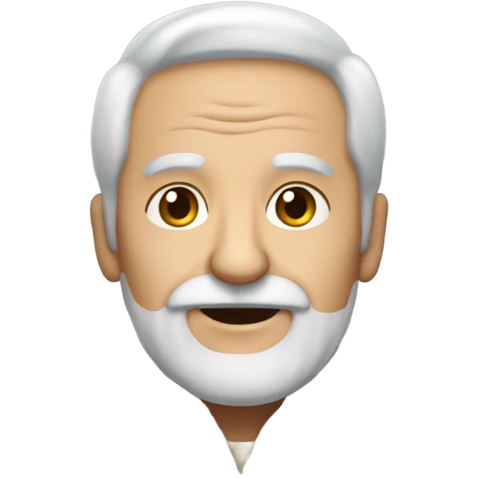 elderly man with facial hair fur coat emoji