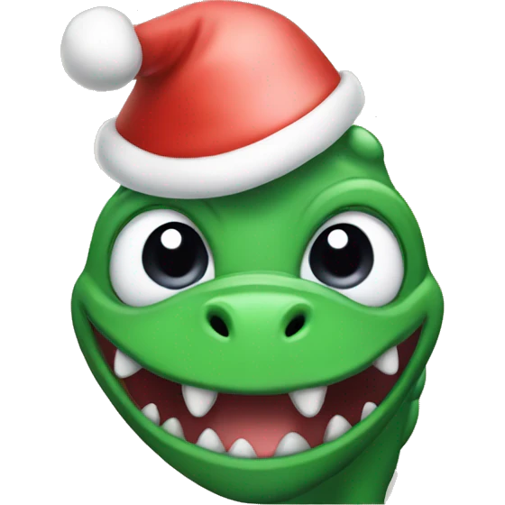 Christmas dinosaur  emoji