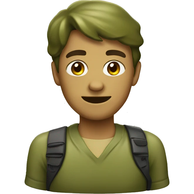 realistic olive color phone emoji
