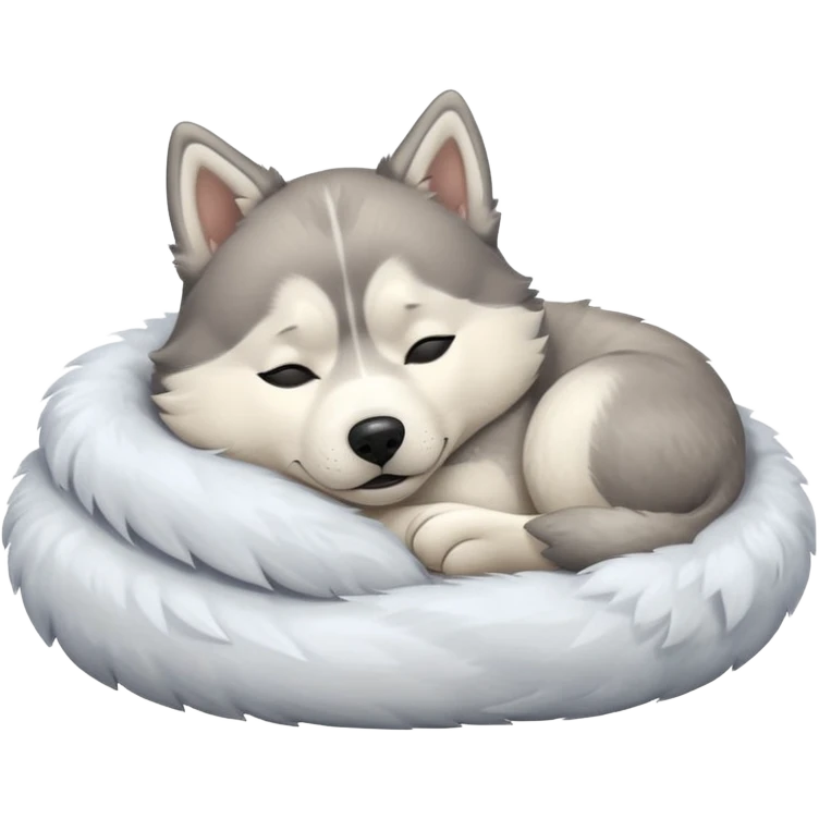 husky dog sleeping  emoji