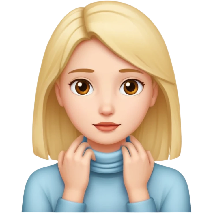 girl with hands around her neck  emoji