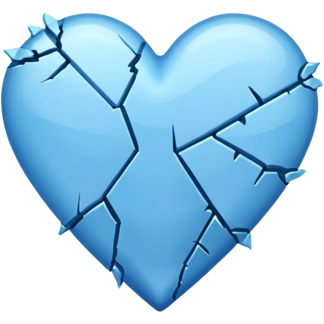 Emoji de corazón azul roto emoji