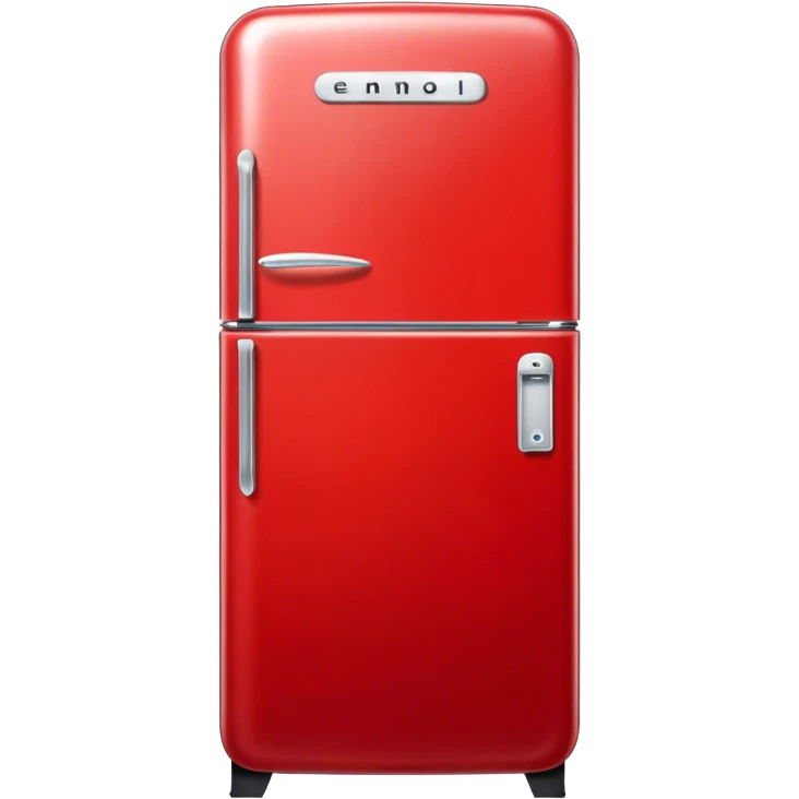 Realistic red vintage fridge  emoji