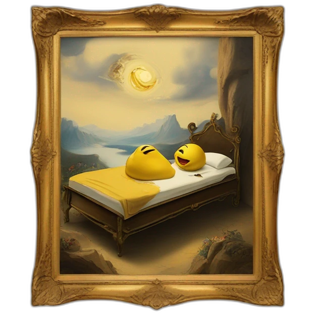 Persistence of Memory by Salvador Dali in the style of Disney’s Beauty and the Beast emoji