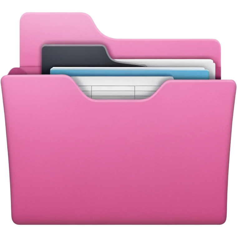 mix pink folder emoji