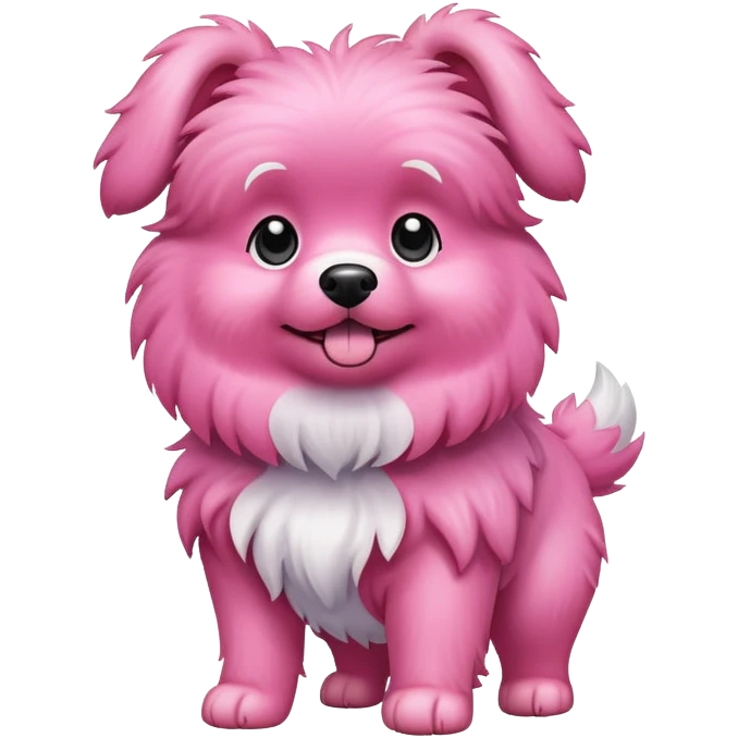 un chien rose emoji