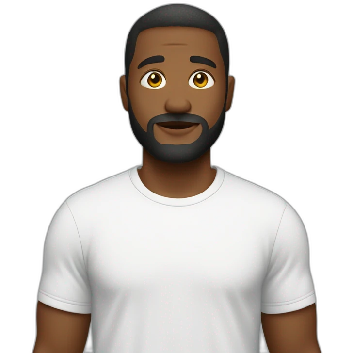 Man in t-shirt with text “MAX” emoji
