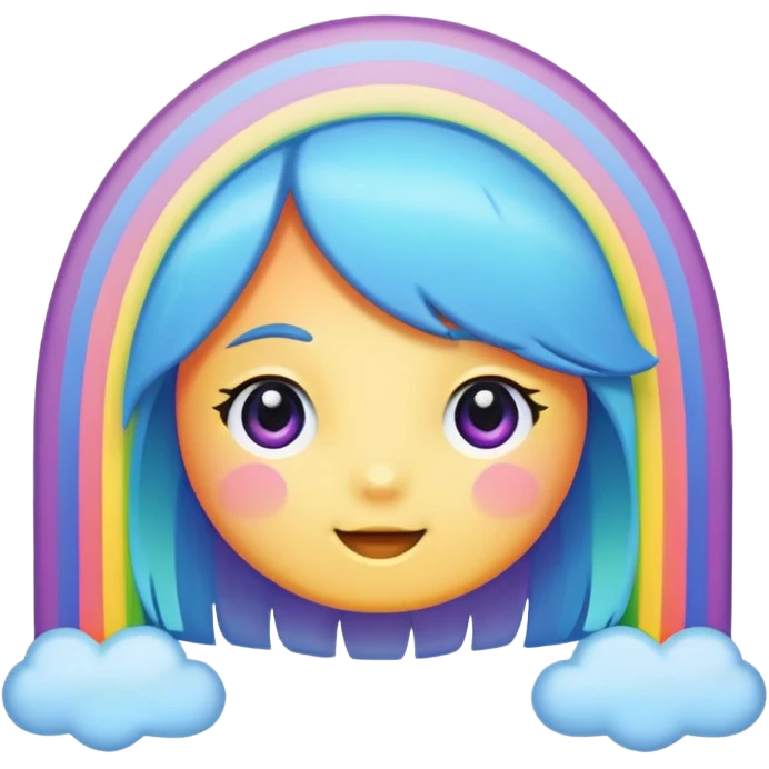 Shy Rainbow  emoji