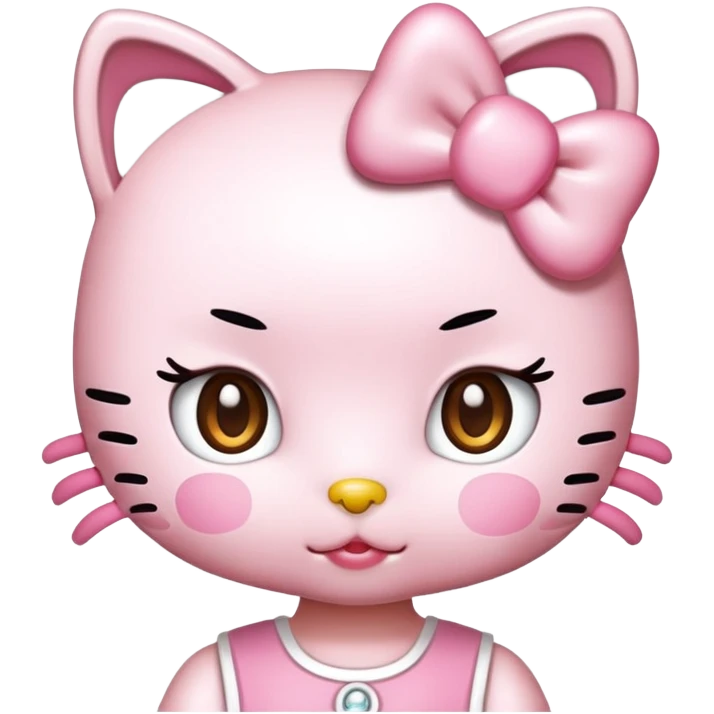 light pink dollette hello kitty  emoji
